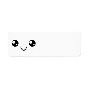 Smile Face Return Address Label