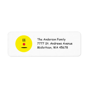 Smile Face Return Address Label