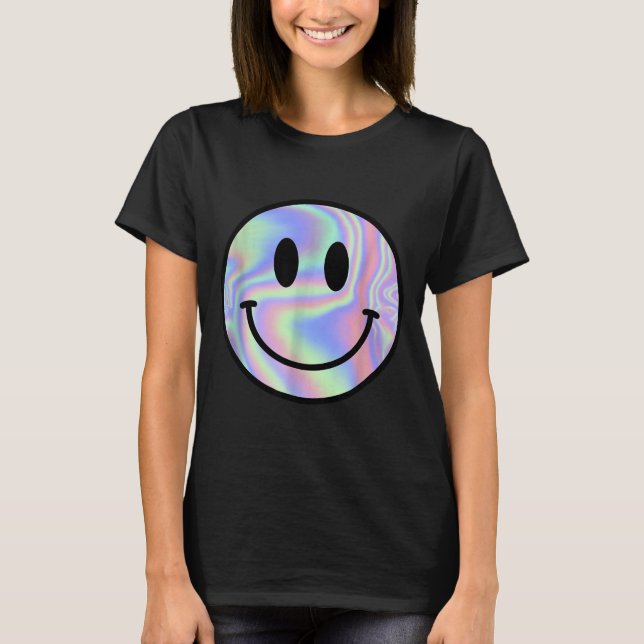 Smile Face Shirt Happy Smiling Face Rave Edm Music (Front)
