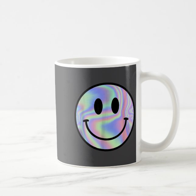 Smile Face Shirt Happy Smiling Face Rave Edm Music Coffee Mug (Right)