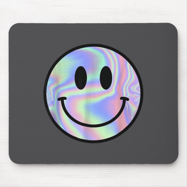 Smile Face Shirt Happy Smiling Face Rave Edm Music Mouse Pad (Front)