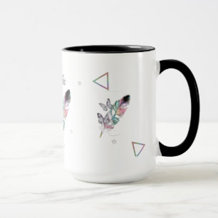 Smile Feather and Butterfly Cup Design 