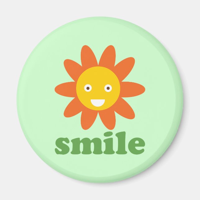 Smile Flower Magnet (Front)