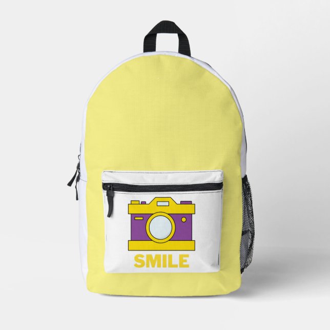 smile for free photo printed backpack (Front)