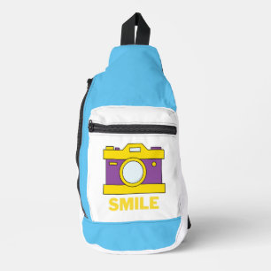 smile for free photo sling bag