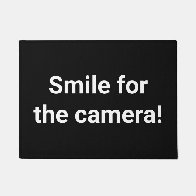 Smile for the camera doormat (Front)