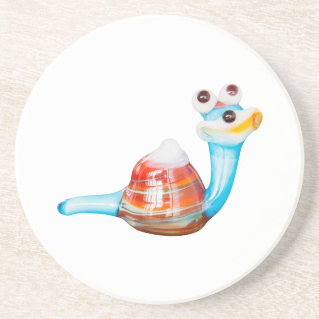 SMILE GLASS SNAIL COASTER (Front)