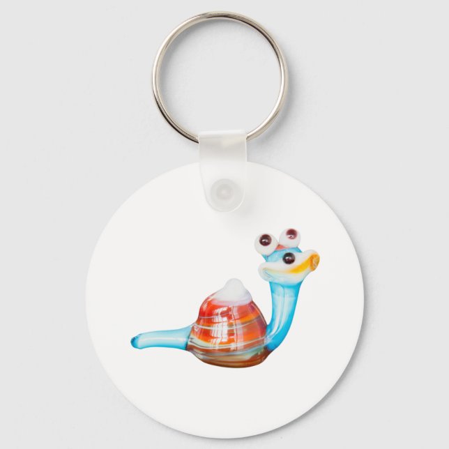 SMILE GLASS SNAIL KEY RING (Front)