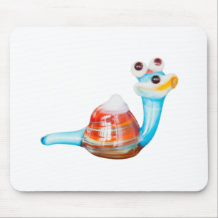 SMILE GLASS SNAIL MOUSE PAD
