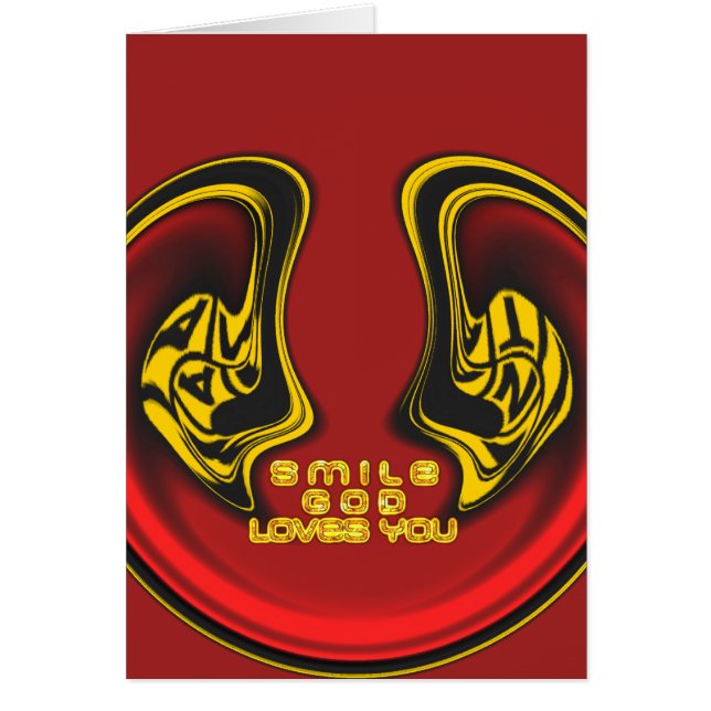Smile God Loves You Beautiful Amazing Text Quote (Front)