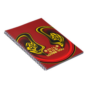 Smile God Loves You Beautiful Amazing Text Quote Notebook