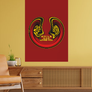 Smile God Loves You Beautiful Amazing Text Quote Poster