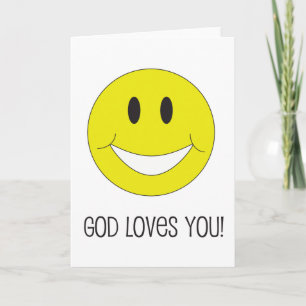 Smile God Loves You Christian Greeting Card