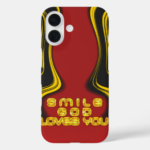 Smile God Loves You Customise Product iPhone 16 Case