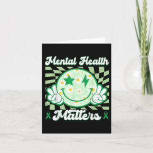 Smile Happy Face Cute Flower Mental Health S Aware Card