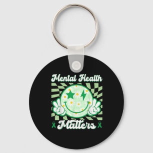 Smile Happy Face Cute Flower Mental Health S Aware Key Ring