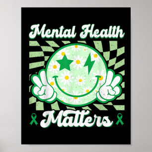 Smile Happy Face Cute Flower Mental Health S Aware Poster