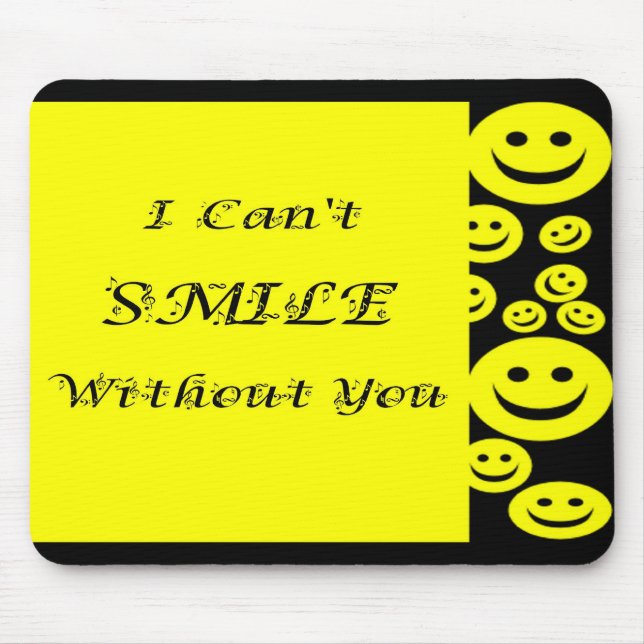 Smile Happy Face / Music Mouse Pad (Front)