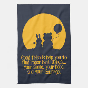 Smile, hope, courage tea towel