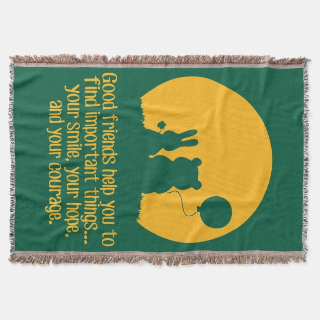 Smile, hope, courage throw blanket (Front)