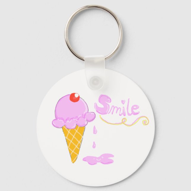 Smile Ice Cream Key Ring (Front)