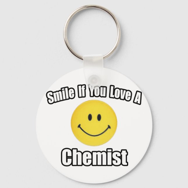 Smile If You Love a Chemist Key Ring (Front)