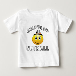 Smile if you love Netball. Baby T-Shirt