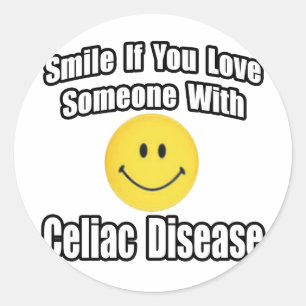 Smile If You Love Someone With Celiac Disease Classic Round Sticker