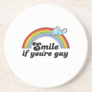 Smile if you're gay T-shirt Coaster