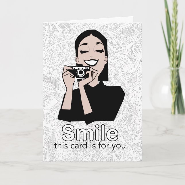 Smile I'm Thinking of You  Thank You Card (Front)