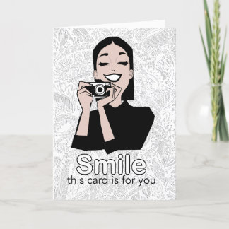 Smile I'm Thinking of You  Thank You Card