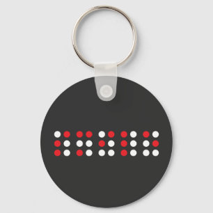 Smile in Braille code, Braille script for the blin Key Ring