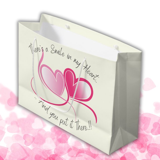 Smile in My Heart Valentine's Large Gift Bag (Creator Uploaded)
