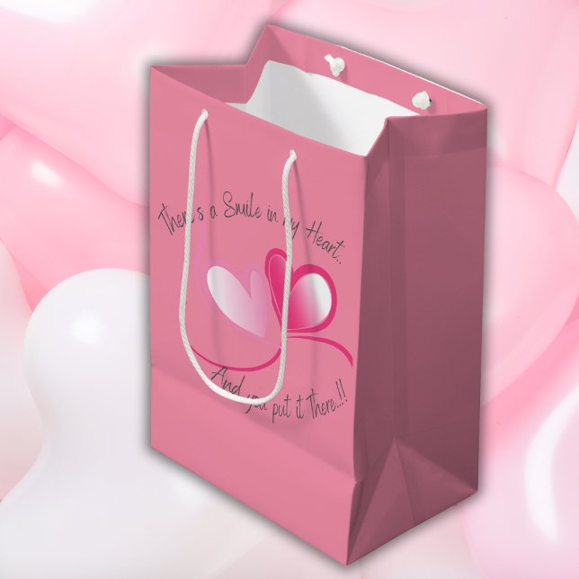Smile in My Heart Valentine's Medium Gift Bag (Creator Uploaded)