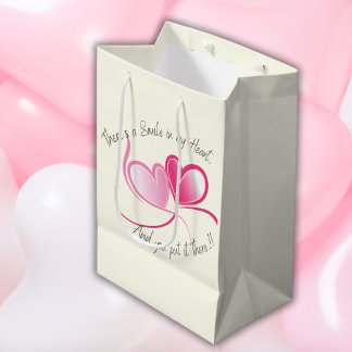 Smile in My Heart Valentine's Medium Gift Bag
