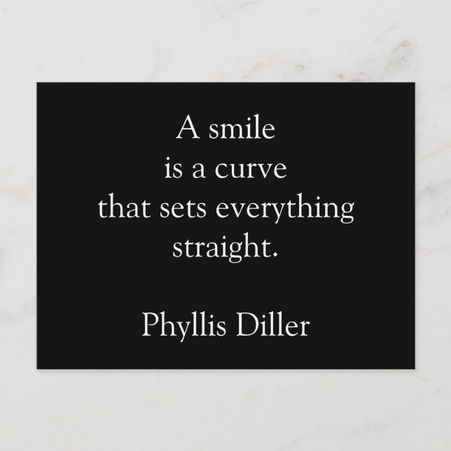 Smile - inspirational postcard (Front)