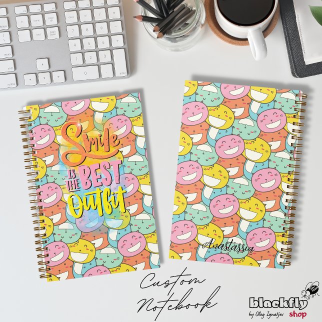 Smile is the best outfit! Kitty motivational Notebook (Creator Uploaded)