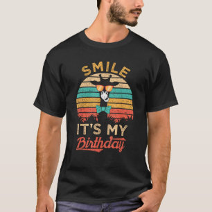 Smile It s My Birthday Funny Giraffe Glasses And B T-Shirt