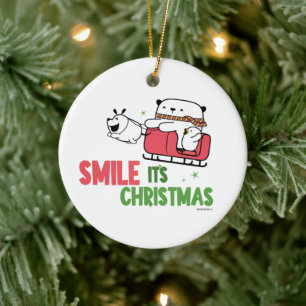 Smile, it's Christmas Ceramic Ornament
