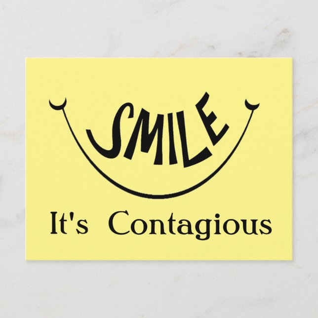 Smile It's Contagious Postcard (Front)