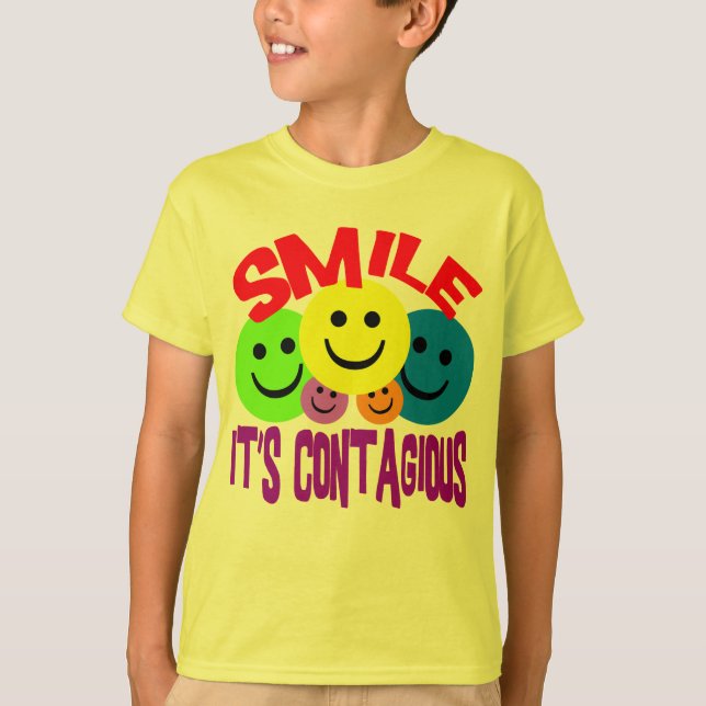SMILE IT'S CONTAGIOUS T-Shirt (Front)