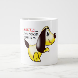 SMILE ... IT'S GOOD FOR YOU LARGE COFFEE MUG