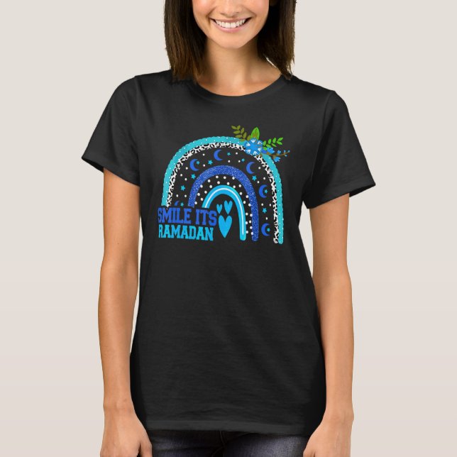 Smile Its Ramadan  Muslim Eid Mubarak Islamic Rama T-Shirt (Front)