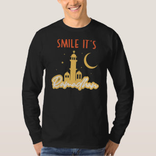 Smile Its Ramadan Muslim Eid Mubarak Islamic Rama T-Shirt
