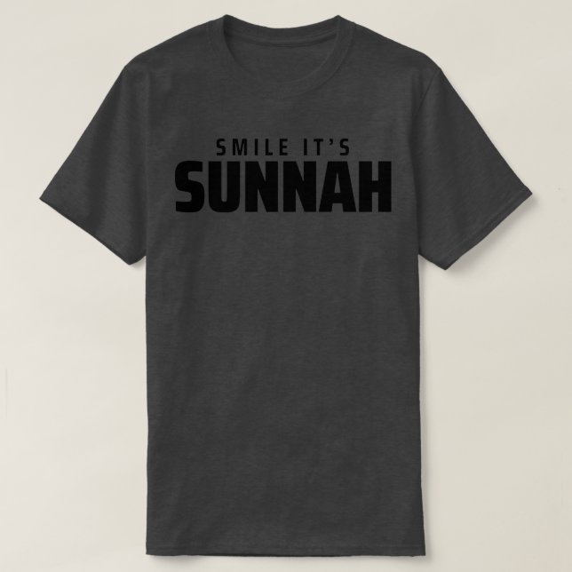 smile its sunnah islamic art quotes 5 T-Shirt (Design Front)