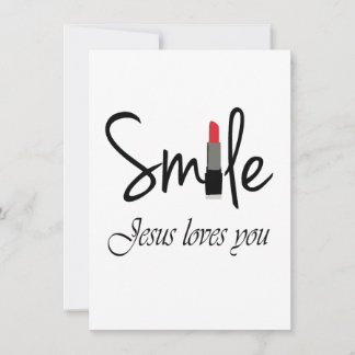smile jesus loves you holiday card
