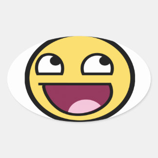 SMILE JESUS LOVES YOU OVAL STICKER