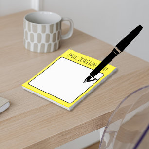 Smile, Jesus Loves You Yellow Happy Sunshine Notepad
