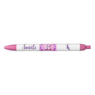 Smile Letter K With Hearts Writing Pen