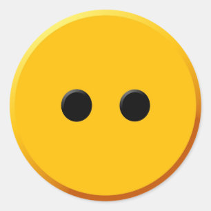 smile like a button classic round sticker